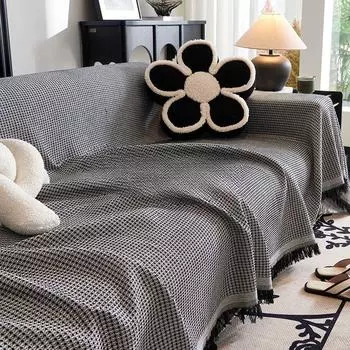 Винтажный тканевый чехол для дивана, универсальное полотенце для дивана Four Seasons, полное покрытие, нескользящий чехол для дивана, универсальный универсальный чехол, полотенце, чехол для дивана 90/90cm