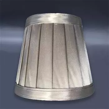 Винтажный тканевый плиссированный абажур, настольный стол, кровать, держатель для лампы, люстра One Size серебряный