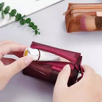 Винтажный трехмерный квадратный нейлоновый сетчатый кошелек для монет, большая вместимость, органайзер для ключей, помады, наушников, сумка для карт зелёный