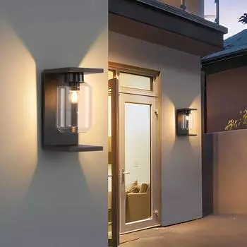 Винтажный уличный солнечный светильник, декоративный водонепроницаемый настенный светильник Эдисона из нержавеющей стали для внешнего освещения сада, двора виллы