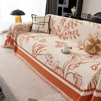 Винтажный утолщенный чехол для дивана из синели, нескользящее одеяло для дивана, простое подушка, полотенце для волос от ветра и песка, модное одеяло, полотенце для дивана 180x130