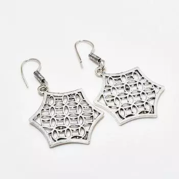 Винтажный вид драгоценных камней ручной работы серьги с покрытием из серебра 925 пробы 2.27