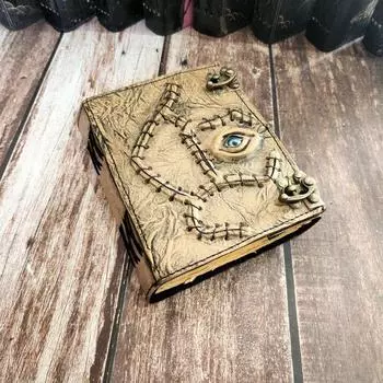 Винтажный вид Кожаный журнал, Тисненый блокнот, Кожаный скетчбук, Свадебный подарок, Дневник снов, Персонализированный подарок. 7 x 5 in
