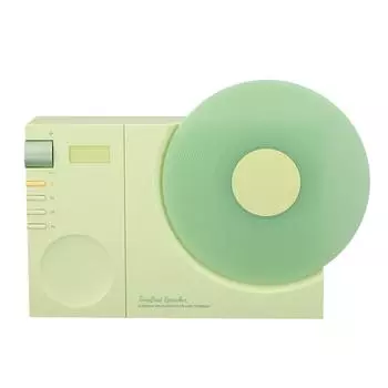 Винтажный виниловый проигрыватель стиль Bluetooth динамик USB перезаряжаемый старомодный портативный зелёный