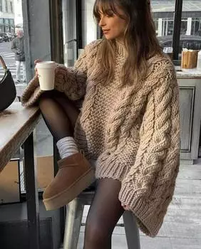 Винтажный вязаный свитер женский элегантный повседневный свободный пуловер с длинным рукавом осень зима однотонный женский свитер с переплетением свободный One Size белый