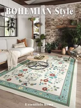 Винтажный вымытый нижний кольцевой ковер в стиле бохо для семейной гостиной, нескользящий коврик для спальни, журнального столика, ковер для зоны 400mm x 600mm