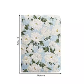 Винтажный вышитый блокнот Стильный студенческий дневник Портативный блокнот с принтом Канцелярские товары A6 Gardenia