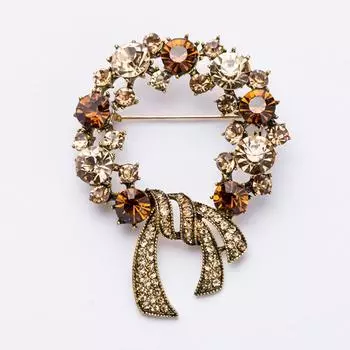 Винтажный высококачественный изысканный темпераментный металлический бюст цветок горный хрусталь цветок брошь циркон значок пальто булавка