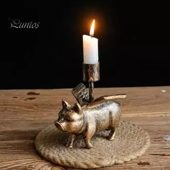 Винтажный железный подсвечник в виде фигурки животного, центральный элемент стола, конусный подсвечник для званых ужинов, семейных посиделок Bird