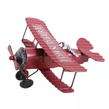 Винтажный железный самолет, настольный художественный истребитель, модель, классический орнамент, декор для дома, сада, спальни M жёлтый