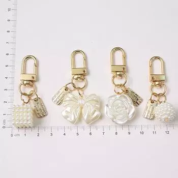 Винтажный жемчужный брелок с цветочным бантом, брелок для ключей, украшение для сумки, ювелирные изделия