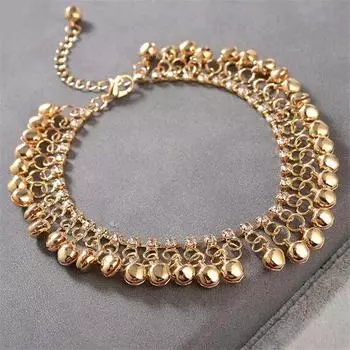 Винтажный женский браслет со стразами и кисточками на ножной браслет, ювелирные изделия, новый 1pc золотой