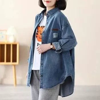 Винтажный женский джинсовый жилет, куртка весна-лето, повседневный топ без рукавов, синий джинсовый жилет, пальто, женская верхняя одежда с карманами большого размера XXXL синий