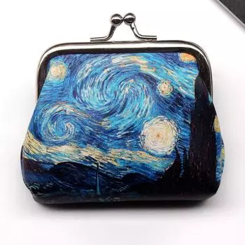 Винтажный женский кошелек с принтом, мини-кошельки для монет, сумка, женский клатч, кошелек, женская сумка для денег, кошелек из искусственной кожи