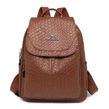 Винтажный женский кожаный рюкзак, кошелек для женщин, высококачественный женский дизайнерский рюкзак, большой рюкзак для девочек
