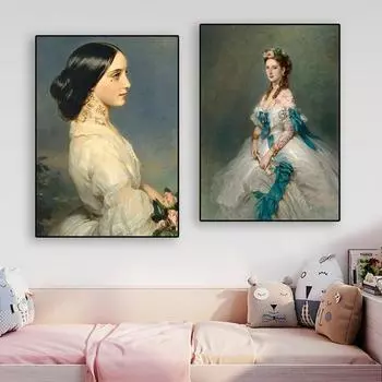 Винтажный женский портретный постер с татуировкой, изобразительное искусство, принты, измененная настенная живопись на холсте, картина маслом, домашний декор для спальни, галереи 21cm30cm NoFrame