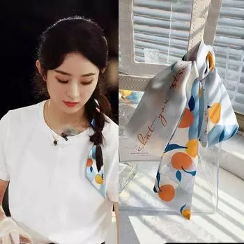 Винтажный женский шейный шарф во французском стиле с алфавитным принтом