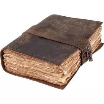 Винтажный журнал ручной работы в кожаном переплете, пустая книга заклинаний теней, антикварные страницы 7 x 5 in коричневый