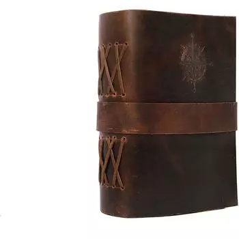 Винтажный журнал в кожаном антикварном кожаном переплете ручной работы, блокнот для письма, подарок, ежедневник, путешествия — 7 х 5 дюймов, коричневый цвет 7 x 5 in коричневый