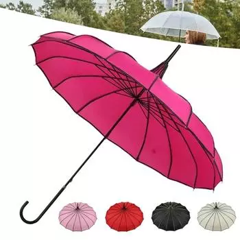 Винтажный зонт-пагода, 16 зонтов с длинной ручкой в виде кости, защитный зонт от УФ-лучей, ветрозащитный зонт от солнца, солнцезащитный козырек для женщин