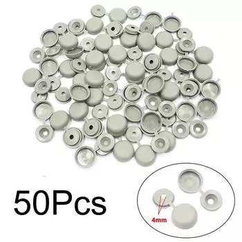 Винтовая навесная винтовая крышка 4 мм 50 шт. Складная крышка для декора автомобиля Серый навесной