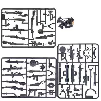 Винтовка-пулемет, набор оружия SWAT Specia Force, мини-фигурка, пистолет, строительные блоки, комплект, наборы кирпичей, модель оружия, детские игрушки