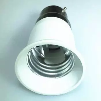 Винтовой держатель светодиодной лампы B22–E27, цоколь, адаптер переходника для цоколя лампочки белый