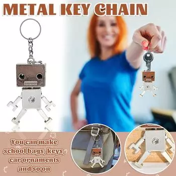 Винтовой робот металлический модный универсальный брелок школьный портфель чехол для мобильного телефона декоративная цепочка
