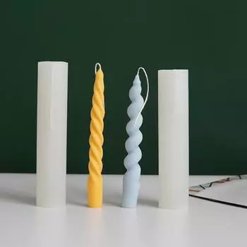 Винтовой стержень, форма для свечи, сделай сам, ручная работа, вращающаяся кружевная силиконовая форма, свадебный декор, ароматерапевтический пластырь, ароматная форма, инструмент для изготовления воска 4x19.4cm