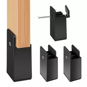 Винтовой зажим для ножек стула Подъемник для влагостойкой основы мебели Подъем для ног Подставка для мебели Кровать Black-10cm