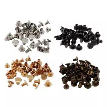 Винты для переплета 6 мм, стойки Chicago Interscrew для скрапбукинга, черные