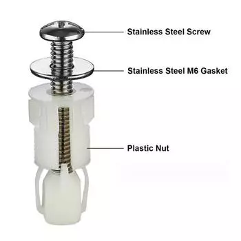 Винты для сиденья унитаза Гайка Крышка Верхняя фиксация Глухое отверстие Комплекты для крепления Аксессуары для ванной комнаты Запасные винты для сиденья унитаза