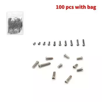 Винты для задней крышки часов 140/100 шт. Инструмент для ремонта Винты для задней крышки часов Гайки Нержавеющая сталь 1,2 мм Крестовые винты Набор-ассорти 10 видов Аксессуары для часов 100pcs/bag