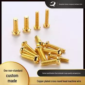 Винты с круглой крестообразной головкой из позолоченной углеродистой стали - M3, M4, M5, M6 Аксессуары для освещения M3*5