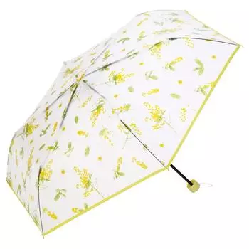 Vinyl Umbrella x Flower Umbrella Plastic Mini Yellow Folding Umbrella Outer Rib 50cm Fiberglass Floral Pattern Cute Stylish Women Commuting to School жёлтый