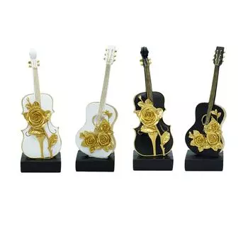 Violin Statue Violin Sculpture Violin Figurine Desk Decoration Ornament for Furnishings Home Decorations