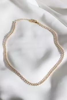 Vip-колье Waterway золотого цвета с миндальным камнем