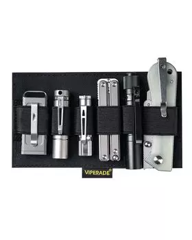 VIPERADE EDC Эластичная модульная панель-вставка EDC с крючком на спине, аксессуар, большой эластичный органайзер-держатель для черного органайзера PL10-B, держатель, сумка/рюкзак чёрный