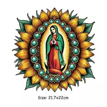 Virgen Iron On Patch Легко печатать своими руками Термопресс Аппликация Футболка Одежда Наклейки Толстовки Parches Ropa Patches Htv