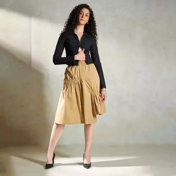 Virgio Women Length Regular Fit Skirt 34 хаки