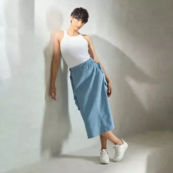 Virgio Women Midi Length Straight Fit Skirt 26 синий