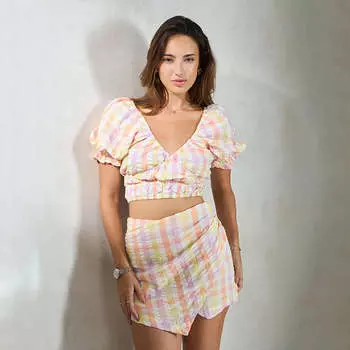 Virgio Women Mini Length Slim Fit Skirt 26 бежевый