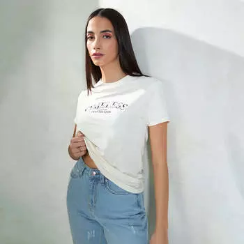 Virgio Women Regular Length Regular Regular Fit Round Top L белый