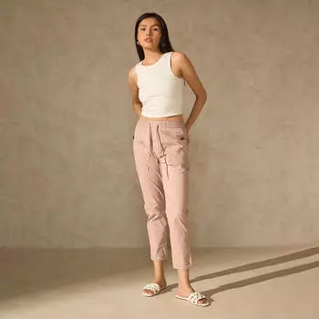 Virgio Women Regular Length Straight Fit Fit Trouser 34 бежевый