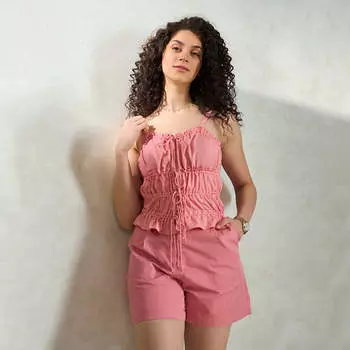 Virgio Women укороченная длина Na Regular Fit Sweetheart Top XS розовый