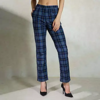 Virgio женские брюки полной длины с широкими штанинами 26 синий