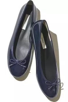 VIRINA Балетки Сделано из дождевой или патентованной пены с эффектом памяти Круглый размер Включает женские балетки 17FW, Япония, Блеск, Кожа, Водоотталкивающий, Антибактериальный,