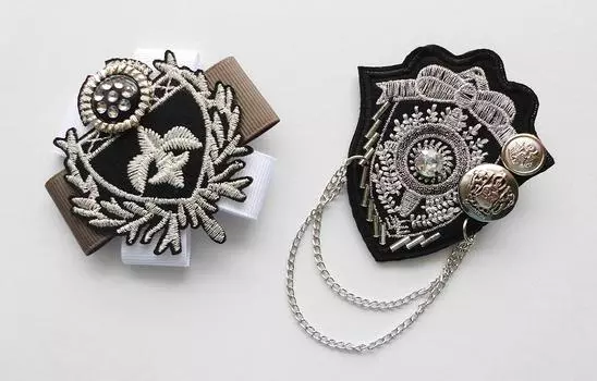 Virsina Emblem Brooch Patch Brooch Accentuating accessories such as clothes and hats Accessories Set of Women s Men s 2/V472