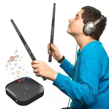 Виртуальная Воздушная Барабанная Установка Виртуальные Электрические Барабанные Палочки Воздушные Барабанные Палочки Портативная Легкая Конструкция зелёный