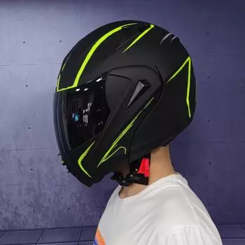 VIRTUE Motorsport Электрический не мотоциклетный шлем, мужской полушлем с двойной линзой, полный шлем для бега, шлем из углеродного волокна с узором для дороги L